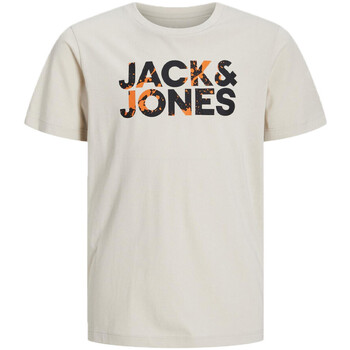 Textiel Jongens T-shirts korte mouwen Jack & Jones  Beige