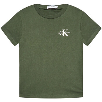 Textiel Jongens T-shirts korte mouwen Calvin Klein Jeans  Groen