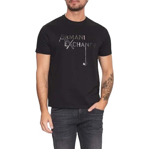 Textiel Heren T-shirts & Polo’s EAX T-Shirt Zwart