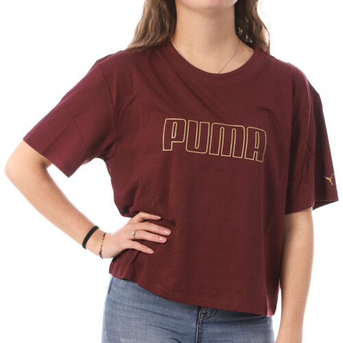Textiel Dames T-shirts korte mouwen Puma  Rood