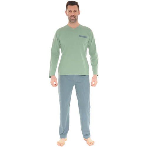 Textiel Heren Pyjama's / nachthemden Christian Cane DELMONT Groen