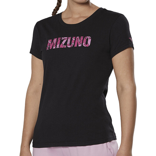 Textiel Dames T-shirts korte mouwen Mizuno  Zwart