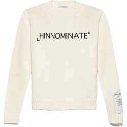 Textiel Dames Sweaters / Sweatshirts Hinnominate Maglia Paricollo Con Ricamo Ed Etichetta Manica Beige