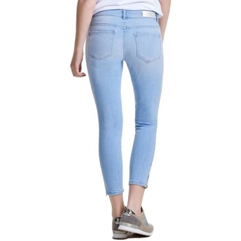 Only Carmen Zip Regular Jeans - Blue Denim Blauw