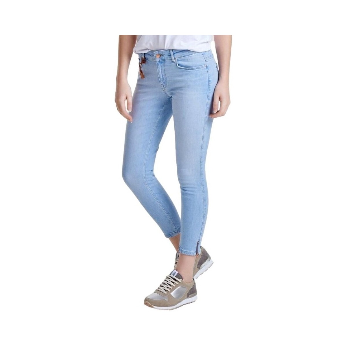 Textiel Dames Broeken / Pantalons Only Carmen Zip Regular Jeans - Blue Denim Blauw
