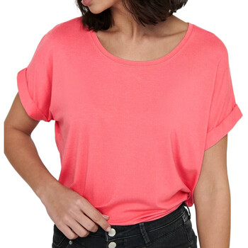 Textiel Dames T-shirts korte mouwen Only  Roze