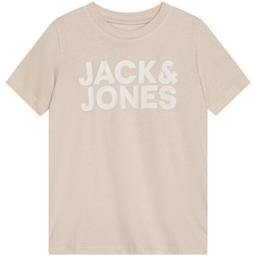 Textiel Jongens T-shirts korte mouwen Jack & Jones  Beige