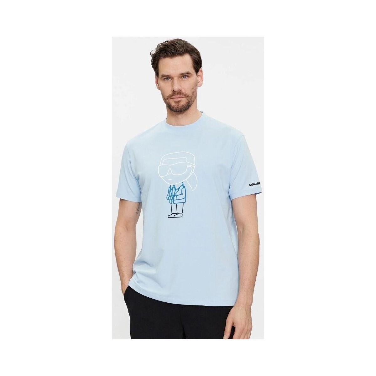 Textiel Heren T-shirts korte mouwen Karl Lagerfeld 541221 755401 Blauw