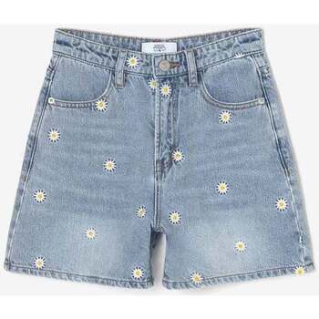 Textiel Meisjes Korte broeken / Bermuda's Le Temps des Cerises Short van jeans CAMGI Blauw