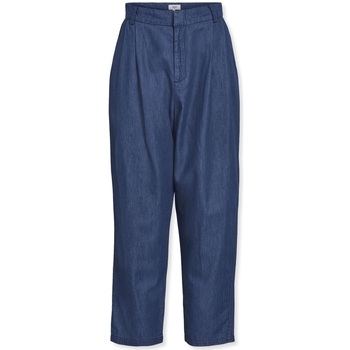 Textiel Dames Broeken / Pantalons Object Joanna Trousers - Medium Blue Denim Blauw