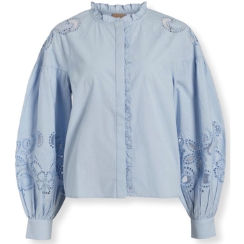 Textiel Dames Tops / Blousjes Vila Faye Shirt L/S - Skyway Blauw