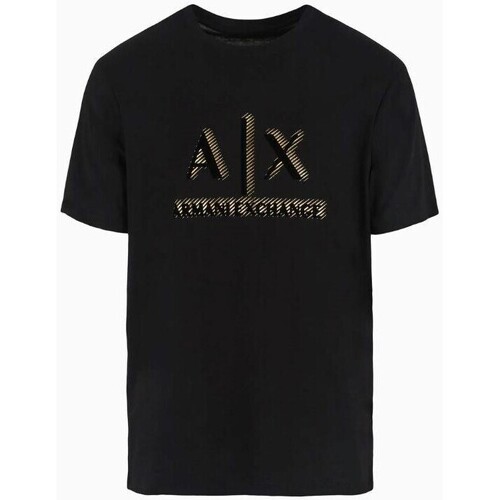 Textiel Heren T-shirts korte mouwen EAX 3DZTSA ZJ9AZ Zwart