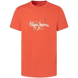 Textiel Heren T-shirts korte mouwen Pepe jeans  Orange