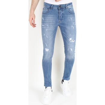Textiel Heren Skinny jeans Mario Morato Slimfit Spijkerbroek Stoash Gaten Blauw