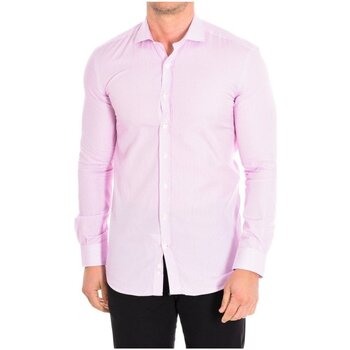 Textiel Heren Overhemden lange mouwen Cafe' Coton BAR6-SLIM-33LS Roze
