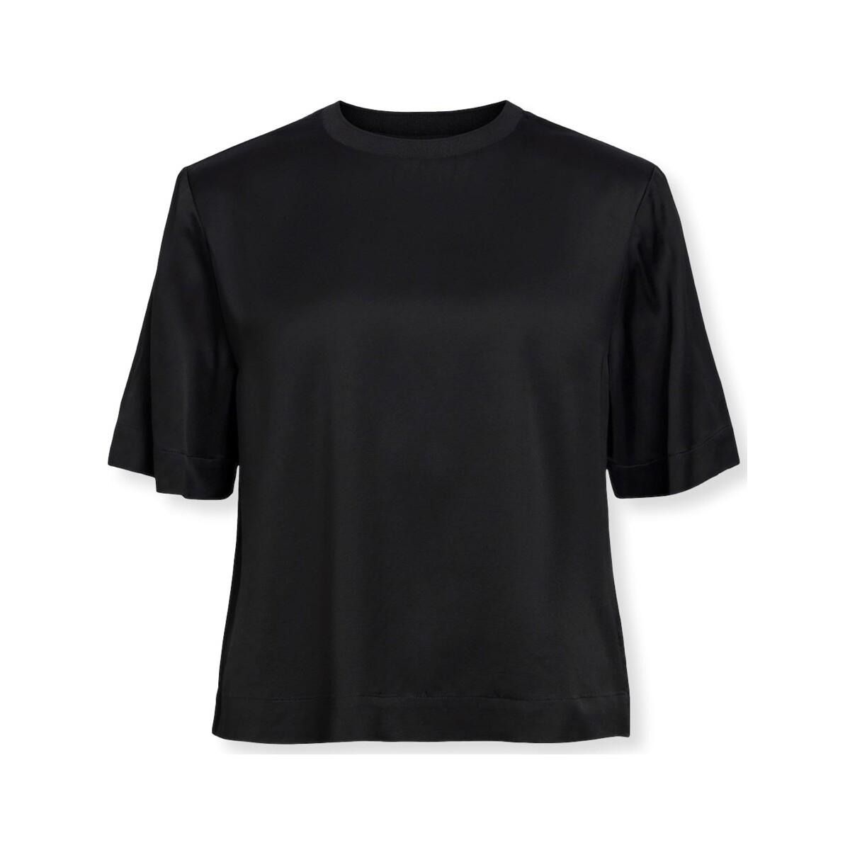 Textiel Dames Sweaters / Sweatshirts Object Top Eirot S/S - Black Zwart