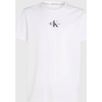 Textiel Heren T-shirts korte mouwen Calvin Klein Jeans J30J323483YAF Wit