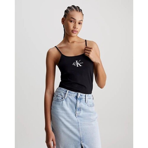 Textiel Dames T-shirts & Polo’s Calvin Klein Jeans J20J223105 Zwart