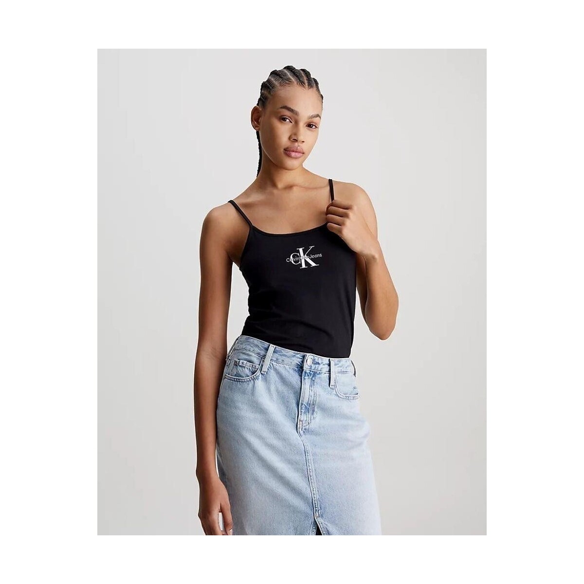Textiel Dames T-shirts & Polo’s Calvin Klein Jeans J20J223105BEH Zwart