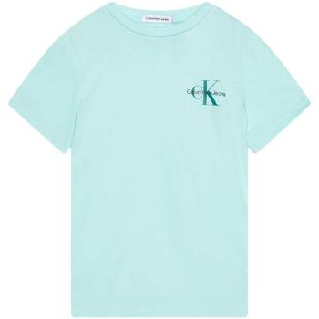 Textiel Jongens T-shirts korte mouwen Calvin Klein Jeans  Blauw