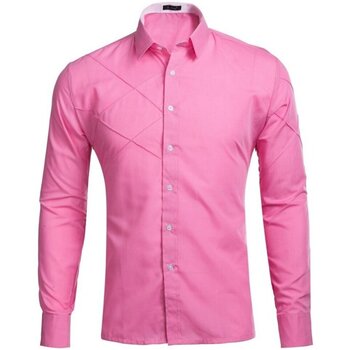 Textiel Heren Overhemden lange mouwen Deli.s GD017 Roze