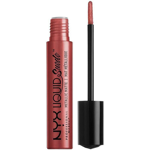schoonheid Dames Lipstick Nyx Professional Make Up Lippenstift Liquid Suede Matte Metallic - Bella Brown