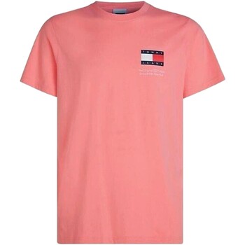 Textiel Heren T-shirts korte mouwen Tommy Jeans CAMISETA ESSENTIAL DE CORTE SLIM   DM0DM18263 Roze