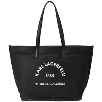 Tassen Dames Handtassen kort hengsel Karl Lagerfeld 240W3111 Zwart