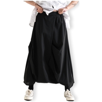 Textiel Dames Broeken / Pantalons Wendy Trendy Calças 900023 - Black Zwart