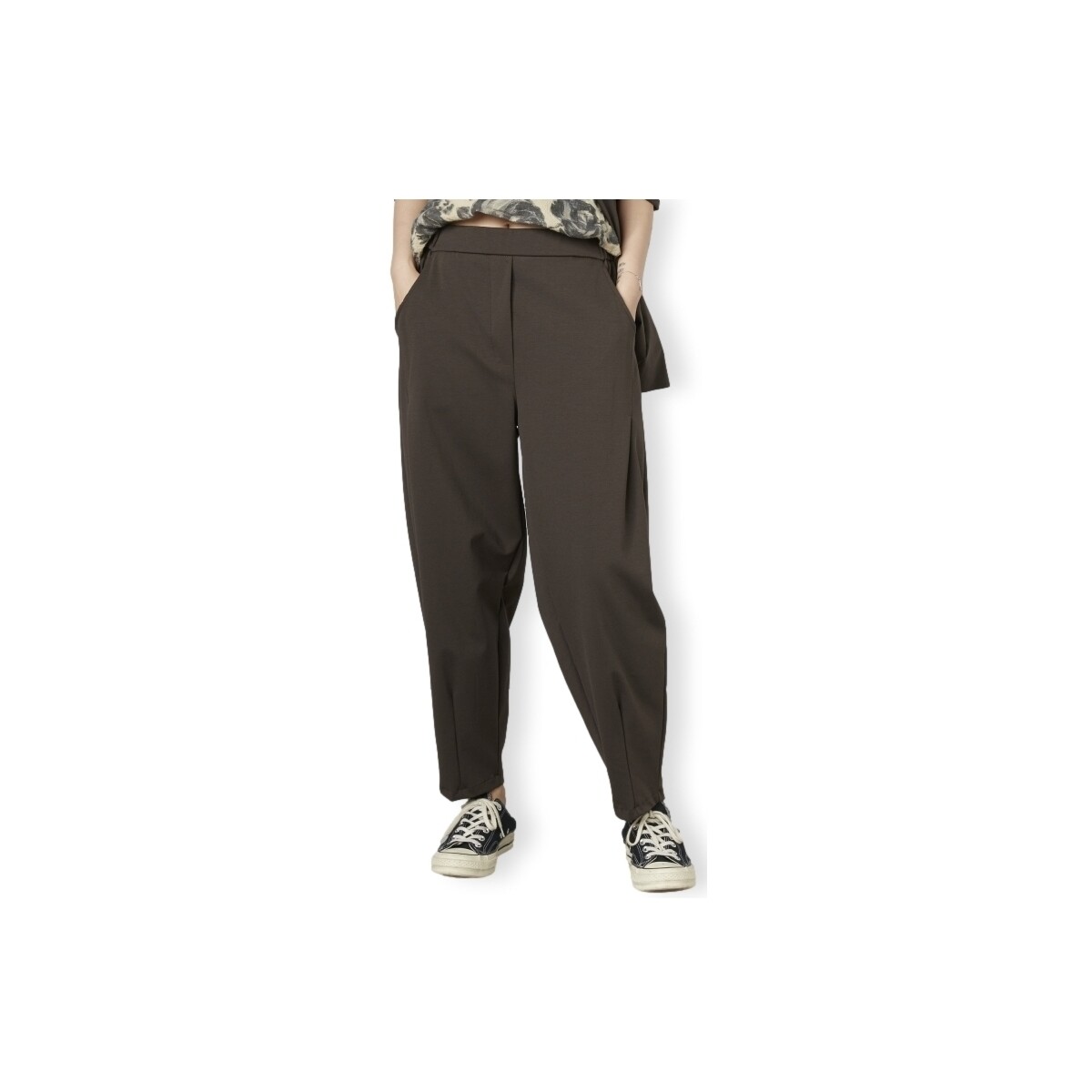 Textiel Dames Broeken / Pantalons Wendy Trendy Trousers 791914 - Brown Brown