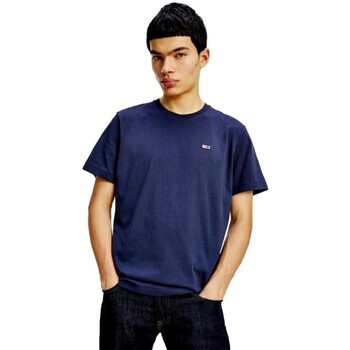 Textiel Heren T-shirts korte mouwen Tommy Jeans CAMISETA HOMBRE SILM JERSEY   DM0DM09598 Blauw