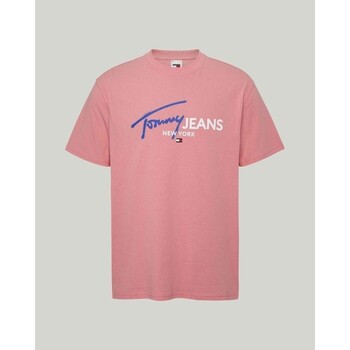 Textiel Heren T-shirts korte mouwen Tommy Hilfiger DM0DM18572TIC Roze