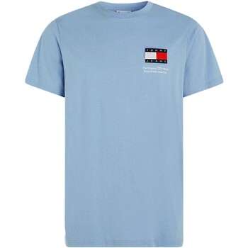 Textiel Heren T-shirts korte mouwen Tommy Jeans CAMISETA ESSENTIAL DE CORTE SLIM DM0DM18263 Blauw