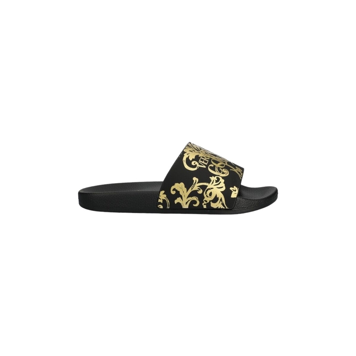 Schoenen Dames Leren slippers Versace 76VA3SQ3 Zwart