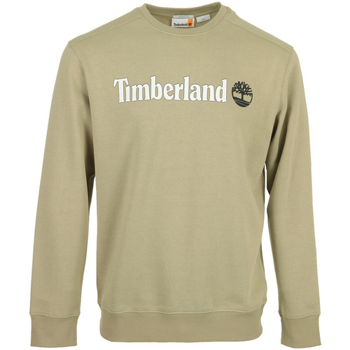 Textiel Heren Truien Timberland Linear Logo Crew Neck Beige