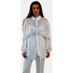 Textiel Dames Overhemden Fracomina FR24ST6024W69401 Blanc