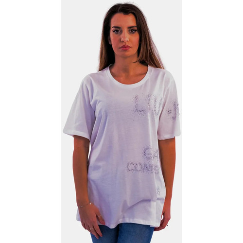 Textiel Dames T-shirts & Polo’s Liu Jo TA4138-JS923 Ivoire