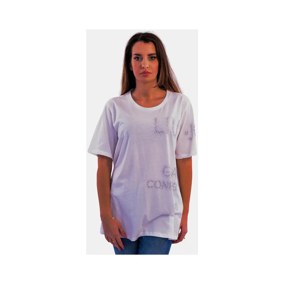 Textiel Dames T-shirts & Polo’s Liu Jo TA4138-JS923 Noir