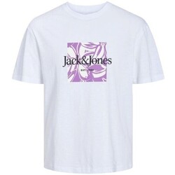 Textiel Heren T-shirts korte mouwen Jack & Jones 12250436 JORLAFAYETTE Wit