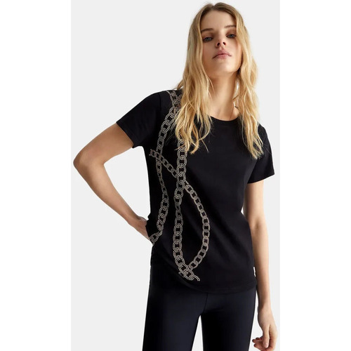 Textiel Dames T-shirts & Polo’s Liu Jo TA4197-J6040 Noir