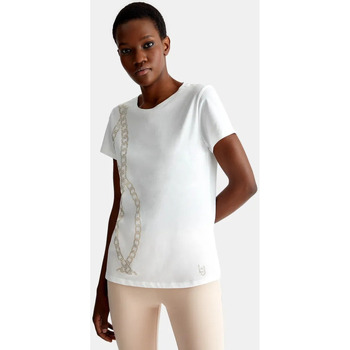 Textiel Dames T-shirts & Polo’s Liu Jo TA4197-J6040 Ivoire