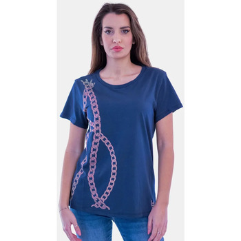 Textiel Dames T-shirts & Polo’s Liu Jo TA4197-J6040 Bleu foncé
