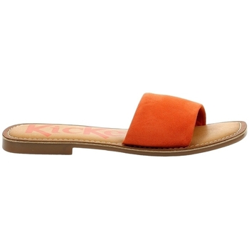 Schoenen Dames Leren slippers Kickers KICK GIPSI Orange