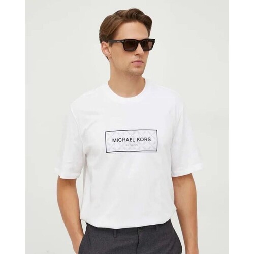 Textiel Heren T-shirts korte mouwen MICHAEL Michael Kors CH351RG1V2 Wit