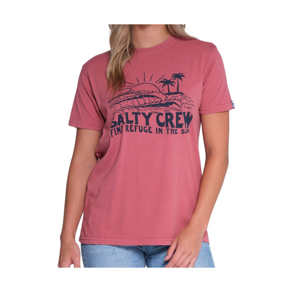 Textiel Dames T-shirts & Polo’s Salty Crew  Roze