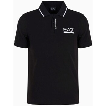 Textiel Heren T-shirts korte mouwen Emporio Armani EA7 3DPF17 PJ03Z Zwart