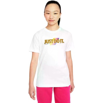 Textiel Jongens T-shirts korte mouwen Nike CAMISETA NIO/A  FN9556-100 Wit