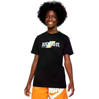 Textiel Jongens T-shirts korte mouwen Nike CAMISETA  NIO/A  KIDS FN9556 Zwart