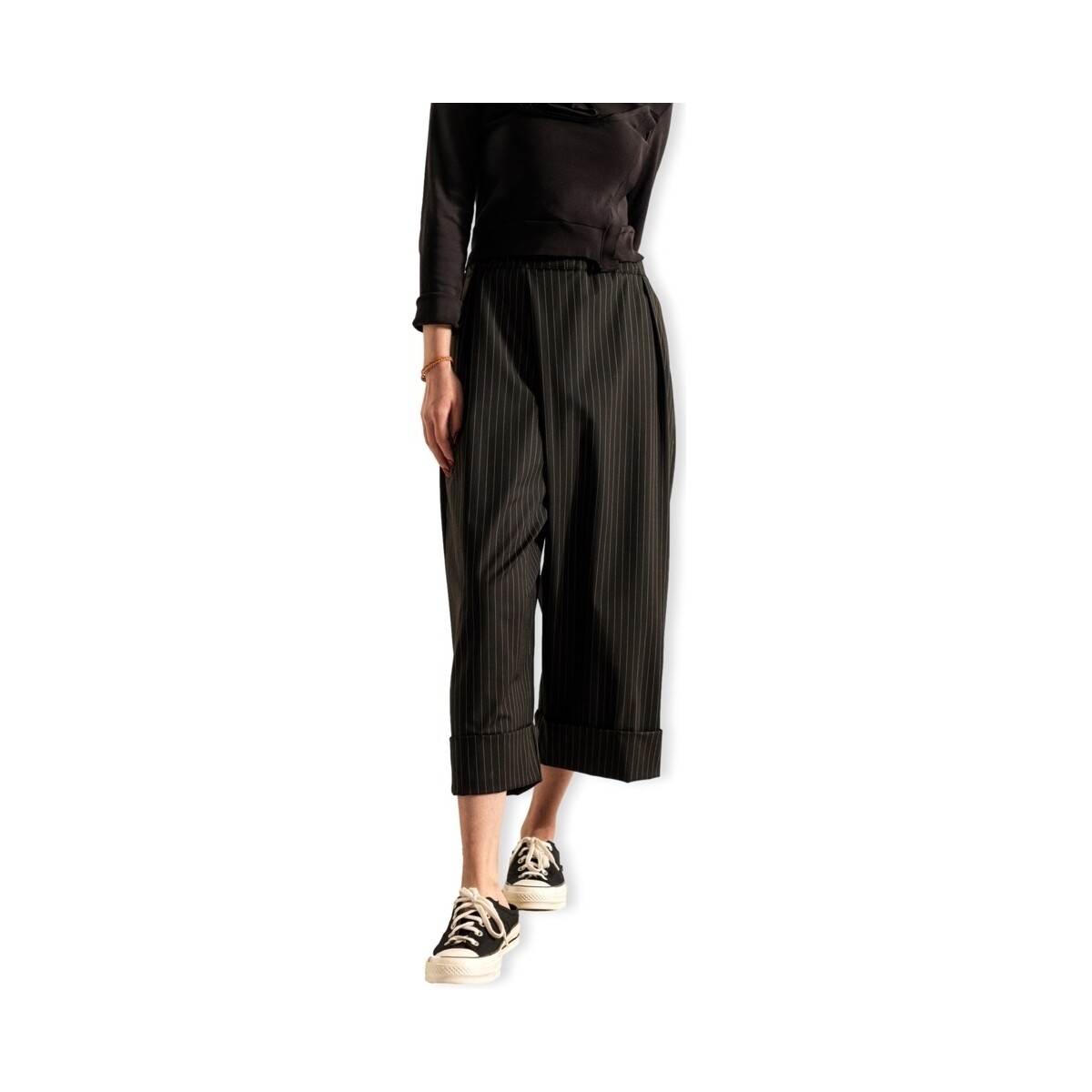 Textiel Dames Broeken / Pantalons Wendykei Trousers 823148 - Black Zwart