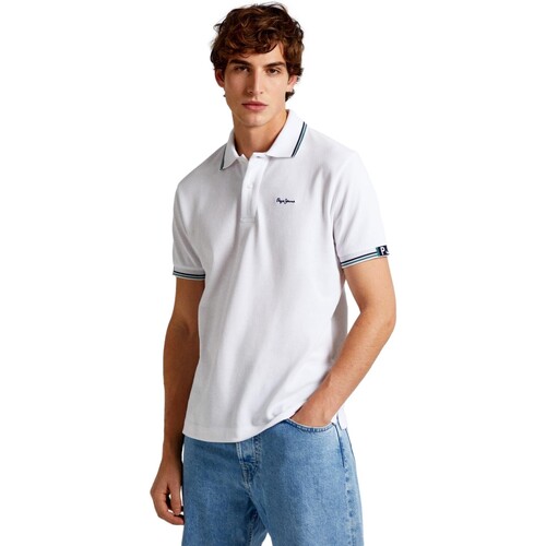 Textiel Heren Polo's korte mouwen Pepe jeans POLO HOMBRE HALEY   PM542156 Wit